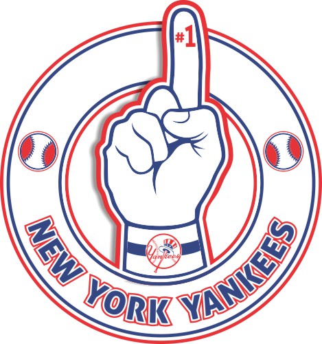 Number One Hand New York Yankees logo iron on paper